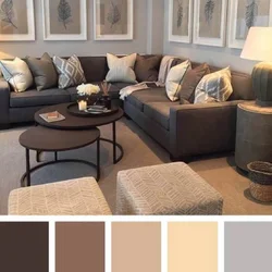 Colors Combine With Beige In The Living Room Interior