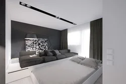 Сучасны дызайн спальні з канапай