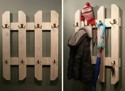 DIY wooden hanger for the hallway photo made from wood