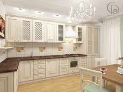 Interior Of A Bright Kitchen In A Classic Style