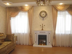 Photo Of Curtains Living Room Double Windows