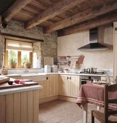 Photo kitchen design in a country house photo