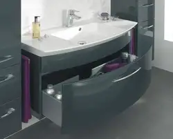 Bathroom interior hanging sink
