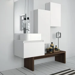 Bathroom interior hanging sink