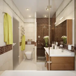 Дизайн прямоугольного санузла с ванной