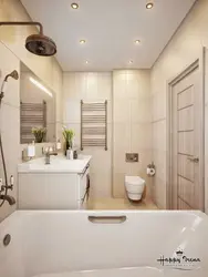 Ваннасы бар тікбұрышты ванна бөлмесінің дизайны
