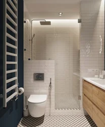 Ваннасы бар тікбұрышты ванна бөлмесінің дизайны