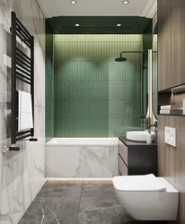 Rectangular Bathroom Design With Bathtub