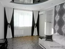 Белые шторы в гостиную в современном стиле фото