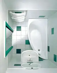 Corner bathtub in a small bathroom photo