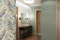 Apartment design photo kitchen and hallway wallpaper
