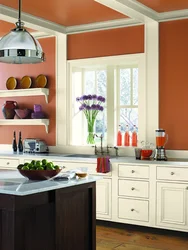 Painting the kitchen with paint photo