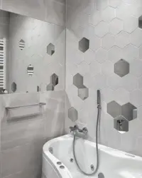 Honeycombs in the bathroom interior