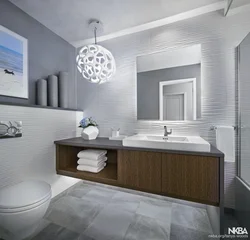Bath Design With Gray Furniture