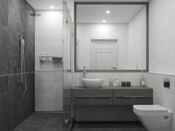 Bath Design With Gray Furniture