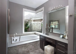 Bath Design With Gray Furniture