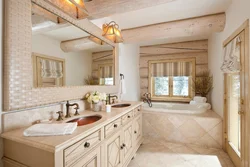 Дизайн ванны с туалетом в деревянном доме фото