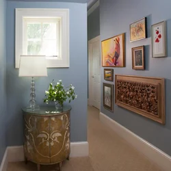 Paintings in the interior of the hallway in a modern style