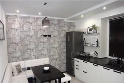 White kitchen what wallpaper goes with photo