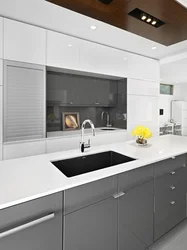 Kitchens light gray with white photo
