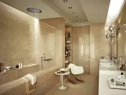 Bath design with large tiles