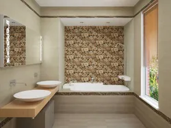 Bath design with large tiles