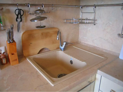 Kitchen Photo Installation Of Sink