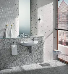 Мозаика мен плиткамен ванна бөлмесінің дизайны