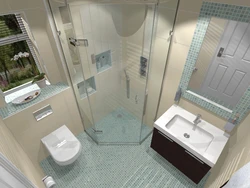 Bathroom design 6 sq m with corner bath