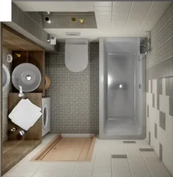 Душымен ванна бөлмесінің дизайны 3 шаршы метр