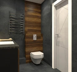 Дизайн ванной комнаты кварцвиниловой плиткой стены