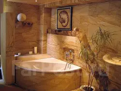 Гибкий камень для внутренней отделки ванной комнаты фото