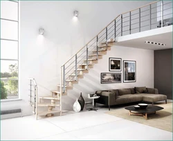 Design of stairs in living rooms