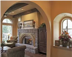 Design Of A Hall With An Arch In An Apartment