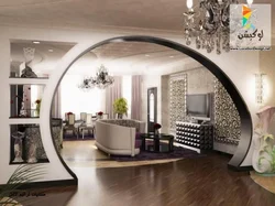 Design of a hall with an arch in an apartment