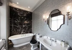 Bathtub design with accent wall