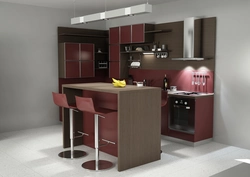 Kitchen Sets With A Bar Counter For A Small Kitchen Corner Photo