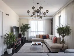 Фото гостиной в квартире с двумя диванами