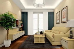 Photo Of A Living Room In An Apartment With Two Sofas