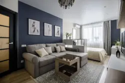 Photo of a living room in an apartment with two sofas