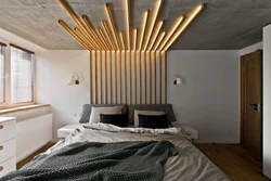 Bedroom with wooden ceiling photo