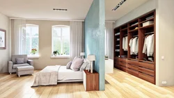 Дизайн спальной комнаты с гардеробной