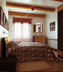 Rustik Yataq Otağı Foto Interyeri