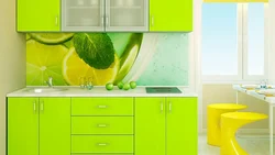 Kitchen lime in the interior combination