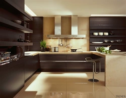 Kitchen in modern style photo interior
