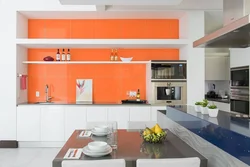 What colors go with orange kitchen photo