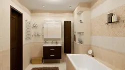 Дизайн ванной в светло бежевых тонах