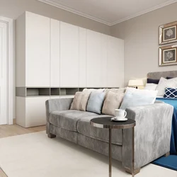 Дизайн спальни в современном стиле с диваном вместо кровати