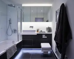 Bath design with black floor