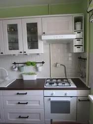 Kitchen interior design with gas stove